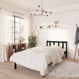 Cumpara ieftin Cadru de pat, negru, 90x200 cm, lemn masiv de pin
