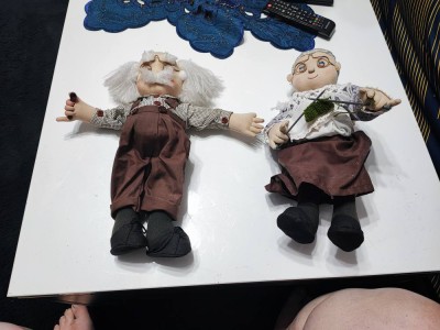 Lot de 2 papusi mos si baba foto