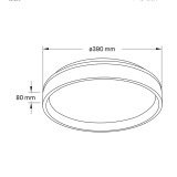 Plafonieră Blaze LED 32W 2240lm 3000-6000K, Erste