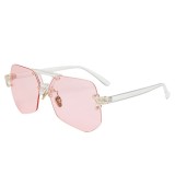 Ochelari De Soare Dama Fashion Supradimensionati Design Fara Rama - Model 2, Femei, Supradimensionat, Protectie UV 100%