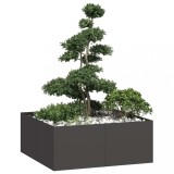 Cumpara ieftin Jardinieră Negru 100x100x40 cm Oțel