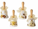 Set 4 clopotei Craciun ceramica multicolora YU &Oslash; 5 cm x 10 H