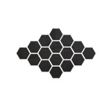 Set 12 Oglinzi Decorative Hexagonale XL Negre, 3D, Refolosibile MyStyle&reg; Luxury Home