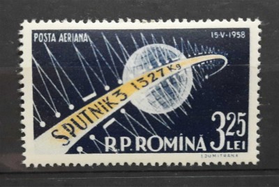 Timbre 1958 Al III-lea satelit artificial al Păm&amp;acirc;ntului - Sputnik 3 foto