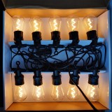 Ghirlanda liniara, 5 m, cu 10 led, Tip Fulger, interconectabila, 6W, Cald