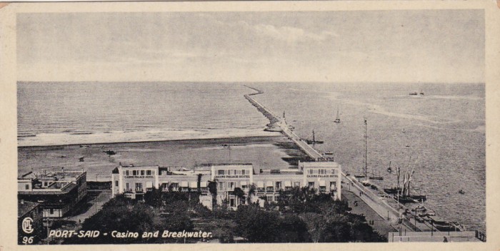 CARTE POSTALA 96 PORT-SAID - Casino and Breakwater