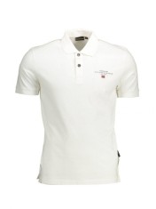 Tricou polo barbati, cu mini logo brodat, Regular fit, Alb (Marime: 2XL) foto
