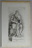 Jan de Bisschop &quot;Paradigmata Graphices Variorum Artificum&quot; gravura veche 1671, Religie, Cerneala, Realism