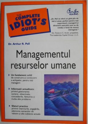 Managementul resurselor umane &amp;ndash; Arthur R. Pell foto