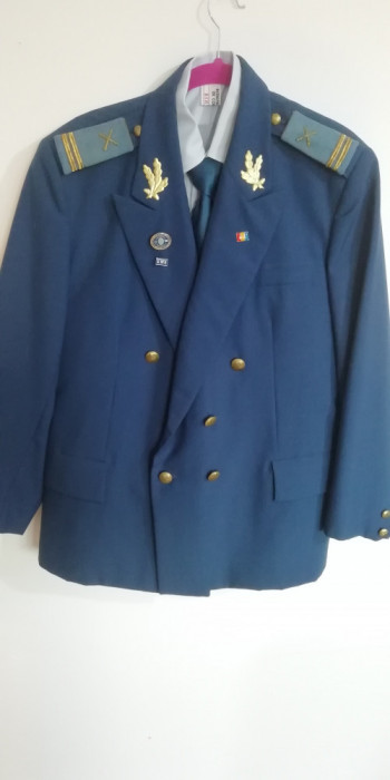 M5 - Costum militar albastru - ofiter artilerie antiaeriana - piesa de colectie