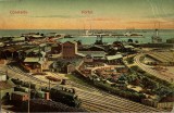 1910 CP Portul Constanța PORTUL circulată către Coman Georgescu, comerciant si antreprenor din Focșani / Dobrogea / Ref Istanbul, Jocuri Olimpice