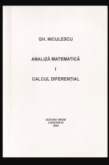 Analiza matematica Calcul diferential / Gh. Niculescu