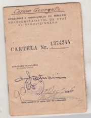 bnk div Cartela alimente si alte bunuri - 1946 foto