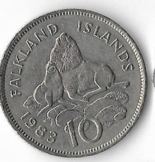 Moneda 10 pence 1983 - Falkland foto