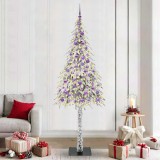 VidaXL Brad de Crăciun cu 300 LED cu suport Alb 210 cm PE și Oțel 3396248
