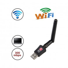 Adaptor WiFi Ultra Mini 300Mbps cu antena externa