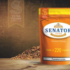 Tutun Senator Golden Extra Volume 110g + Tuburi Korona slim menthol (3x120) foto