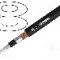 Cablu coaxial, 1m, nu propaga flacara, triplu ecranat, 75&Omega;, TASKER, T39