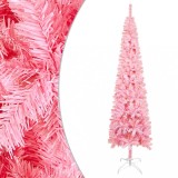 Cumpara ieftin Pom de Crăciun artificial subțire, roz, 240 cm