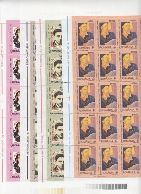 ROMANIA 2003 LP 1612 PERSONALITATI II SET COLI DE 25 SERII MNH foto