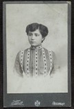 Fotografie pe carton, tanara, inceput de secol XX