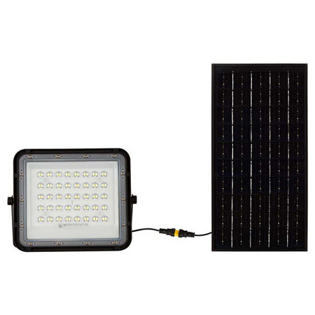 Proiector LED cu incarcare solara V-tac, 10W, 800lm, lumina rece, 6400k, telecomanda, negru