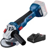 Bosch GWS 18V-10 + GAL 18V-40 - Polizor unghiular fara acumulatori Li-Ion 18 V - Ah 115 mm + Incarcator acumulatori