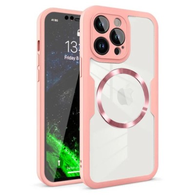 Husa pentru iPhone 12 Pro + Folie - Techsuit ColorVerse 360 MagSafe Series - Pink foto