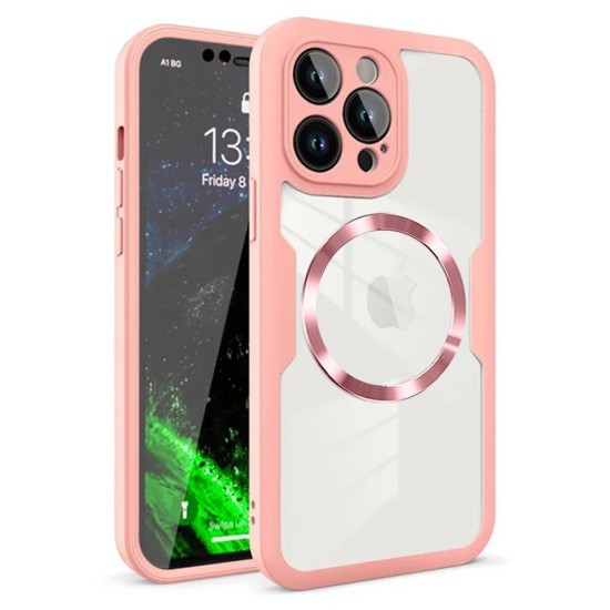 Husa pentru iPhone 12 Pro + Folie - Techsuit ColorVerse 360 MagSafe Series - Pink