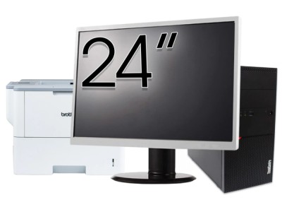 Pachet Calculator Second Hand LENOVO M800T Tower, Intel Core i3-6100 3.70GHz, 8GB DDR4, 256GB SSD + Monitor 24&amp;amp;quot; &amp;amp; Imprimanta Brother HL-L6300DW N foto