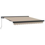vidaXL Cortina Retractabilă Bej 350 x 250 cm Stofă și Metal 3330353