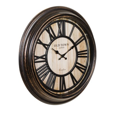 Ceas decorativ de perete, 50 cm, mesaj Old Town foto