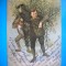 HOPCT 431 G CROMO LITHO-FELICITARE CRACIUN 1904 COLINDATORI CU BRADUL -CIRCULATA