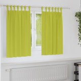 vidaXL Perdele cu perdele 2 pcs Verde măr Poliester