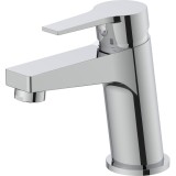 Baterie lavoar Idrobric Hellis, crom lucios, cartus ceramic &Oslash; 35 mm, set ventil scurgere cu click-clack 1&rdquo;1/4 PVC, racord flexibil inox 3/8F 35 cm, ki