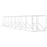 Cumpara ieftin Padoc de exterior pentru caini argintiu 2x14x2m otel galvanizat