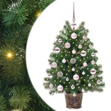 VidaXL Brad de Crăciun artificial cu 150 LED Verde 75 cm PE și PVC 3397304