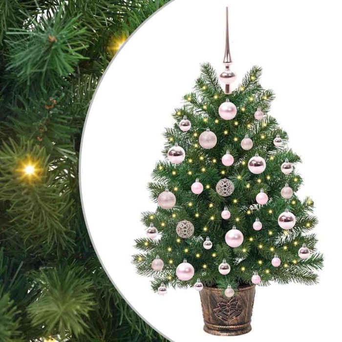 vidaXL Brad de Crăciun artificial cu 150 LED Verde 75 cm PE și PVC 3397304