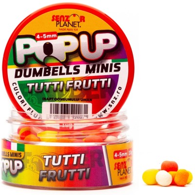 Pop Up Dumbell Senzor Planet Minis, Tutti Frutti, 4-5mm, 10g foto