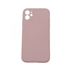 Husa protectie Flippy compatibila cu Apple iPhone 12 Liquid Silicone Case Roz foto