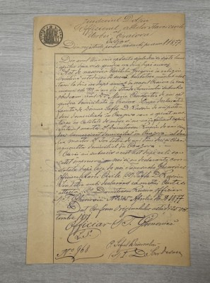 Document vechi, anul 1897 foto