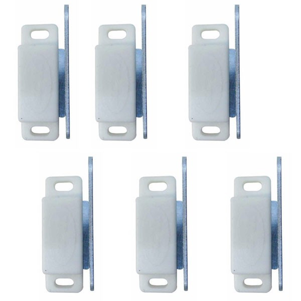 6 x Magnet pentru profil - Plase insecte (Alb)