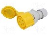 Conector alimentare AC, IEC 60309, IP44, 16A, 110V AC, 5 pini, PCE - 215-4