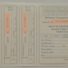 M3 C18 - 2010 - Document de transport gratuit pentru militari - clasa II