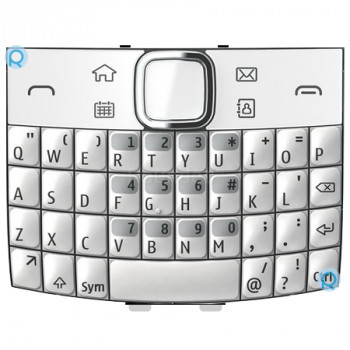 Tastatură QWERTY Nokia E6-00 Albă foto