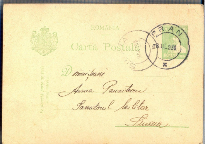 AX 182 CP VECHE-DOMNISOAREI AURICA PANAITESCU-SANATORUL MILITAR SINAIA-CIRC.1930