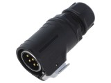 Conector circular mufă mamă 3 pini 500V 43A IP67 drept LUTRONIC
