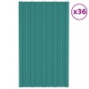 VidaXL Panouri pentru acoperiș, 36 buc.,verde, 80x45cm oțel galvanizat
