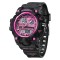 Ceas Copii Sanda 3353 Negru-Roz, Design Sport, Digital, Functii Multiple, Rezistent la Apa 5ATM