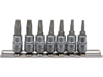 YATO Set 7 extractoare pentru suruburi TORX deteriorate, 1/4&amp;amp;quot; (6.3 mm) foto